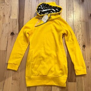 NWT Cellabie Bright Yellow Hooded Sweatshirt